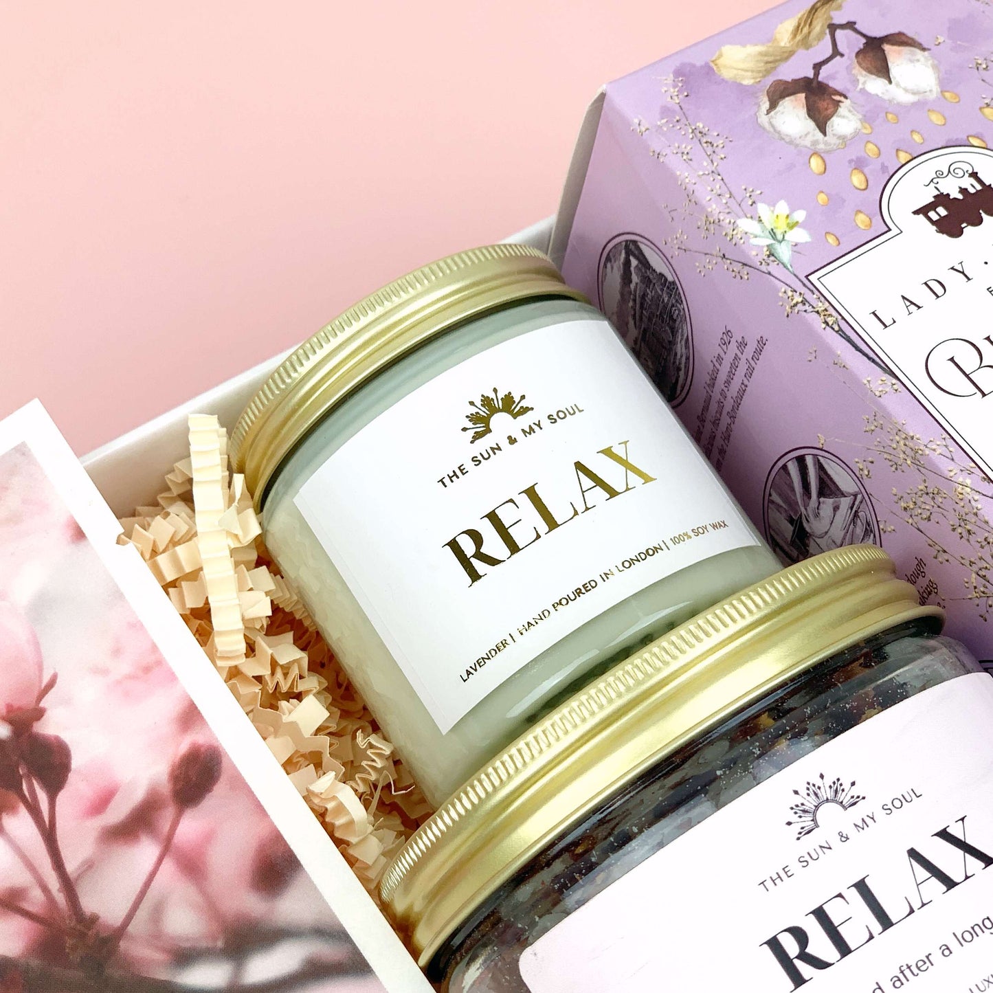Relax - Lavender Scented Soy Candle Relaxing Scent