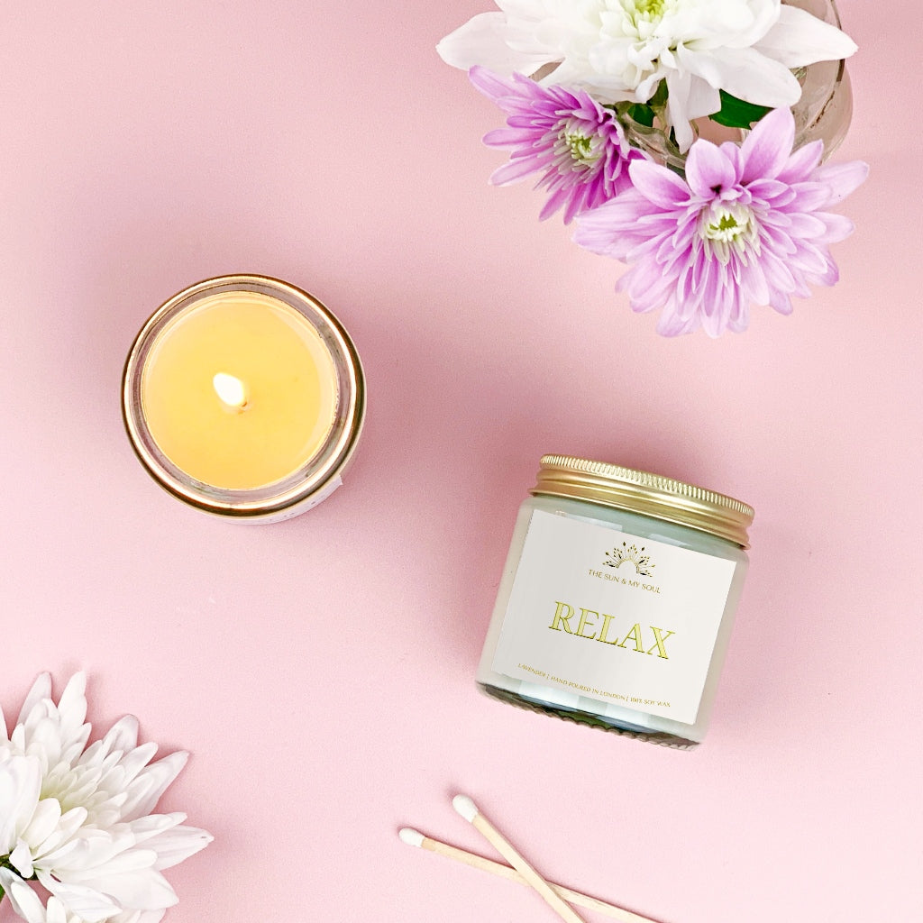Relax - Lavender Scented Soy Candle Relaxing Scent