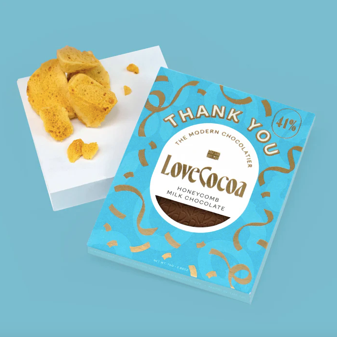 Thank You Honeycomb Milk Chocolate Bar