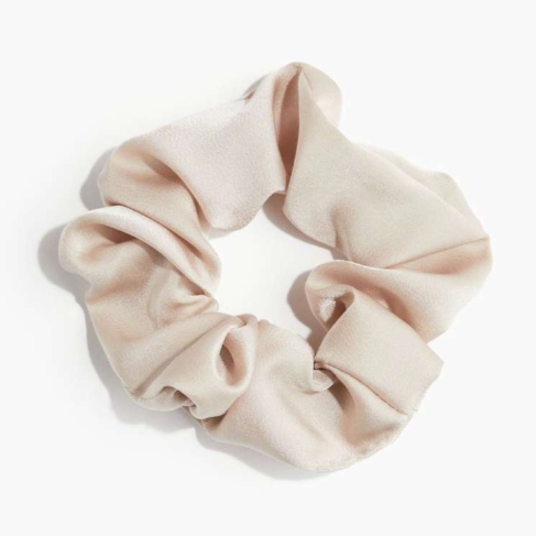 Satin Scrunchie Hair Tie - Beige Colour