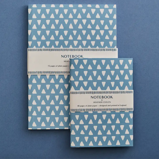 Triangles Blue Notebook - Size A6