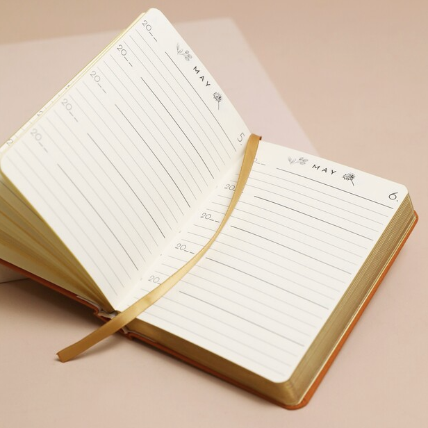 Orange Five-Year Thought a Day Journal - Memory Book