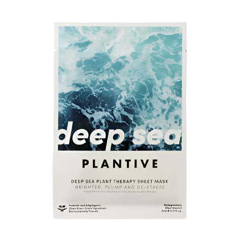 Deep Sea Plantive sheet mask packaging with ocean design