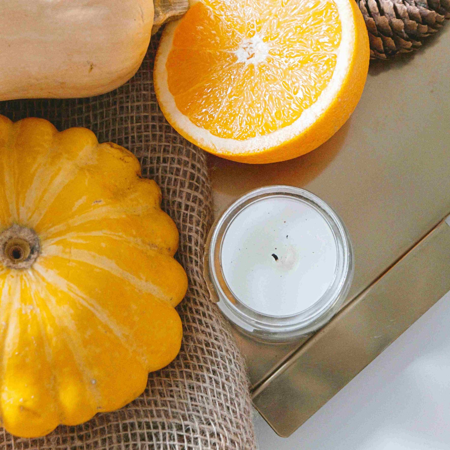 Gratitude - Amber Sweet Orange Scented Soy Candle Uplifting Scent