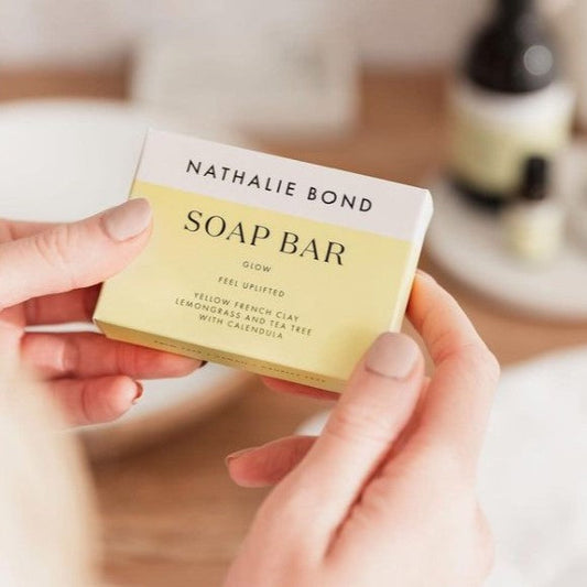 Glow Uplifting French Clay Lemongrass Soap Bar Natural Skincare