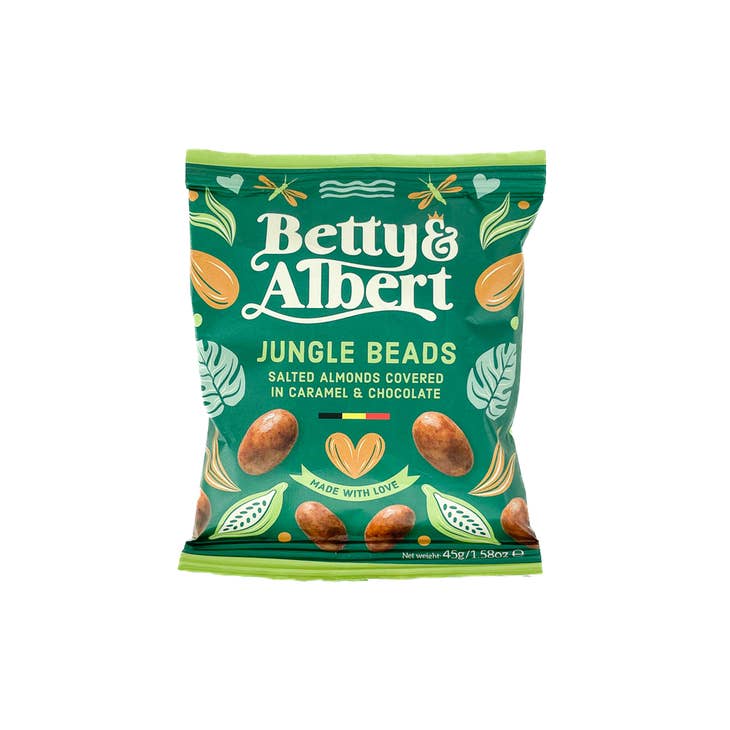 Jungle Beads - Salted Almonds Coated with Belgian Chocolate and Caramel