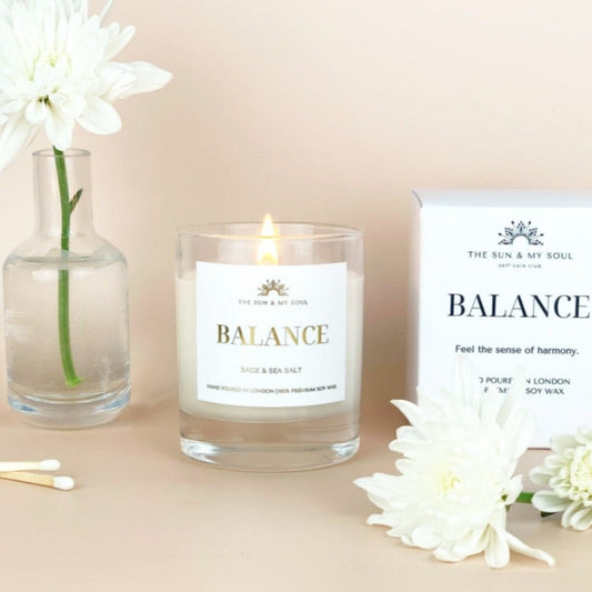 Balance - Sage Sea Salt Scented Premium Soy Wax Candle