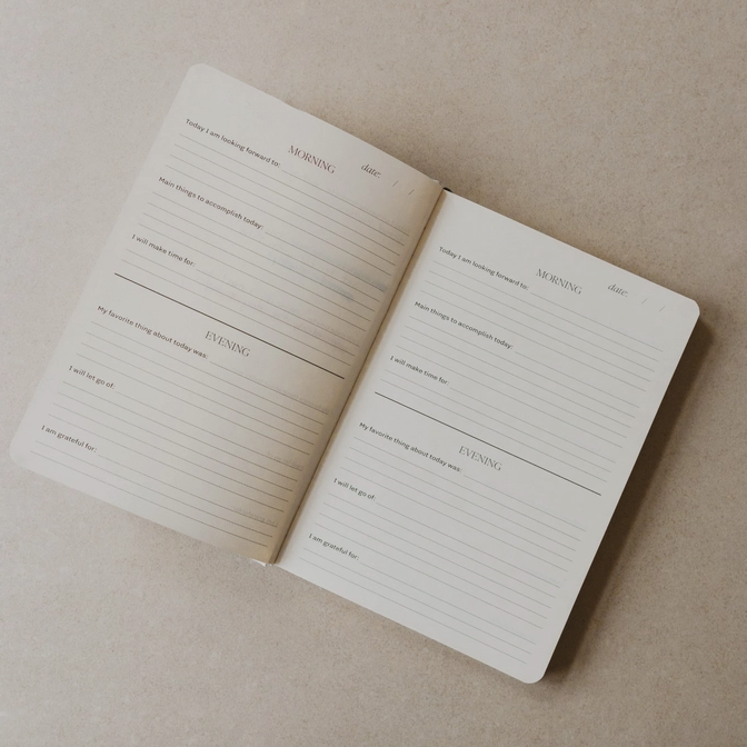 morning and evening pages in a journal