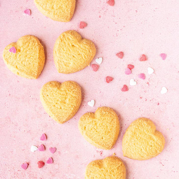 Belgian Shortbread Spritz Cookies - Heart Shape