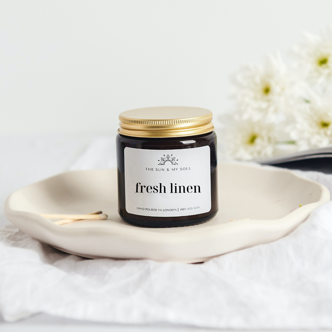 Fresh Linen Scented Soy Candle