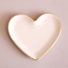 Load image into Gallery viewer, Pink Heart Shaped Ceramic Trinket Dish
