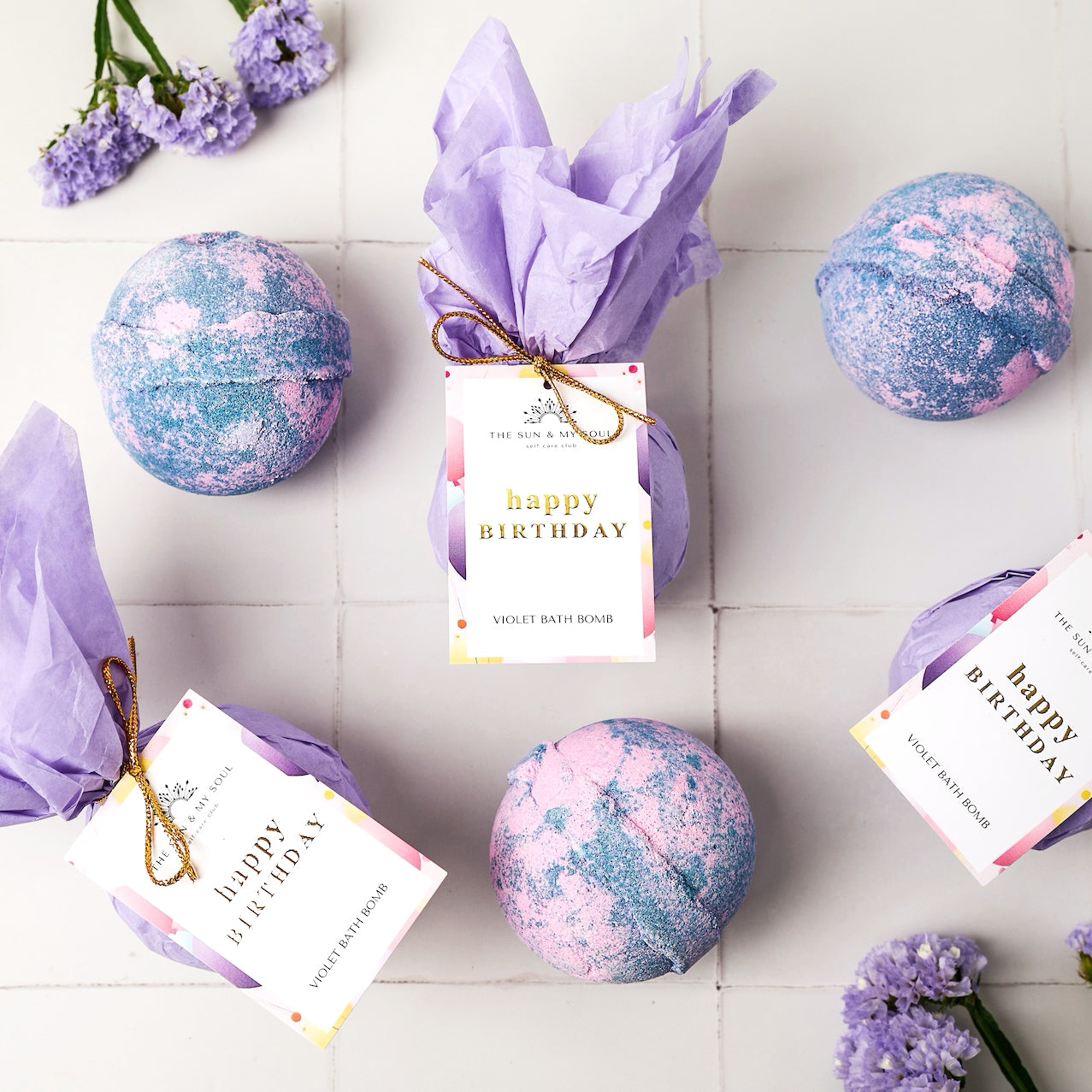 Happy Birthday - Yorkshire Violet Birthday Bath Bomb