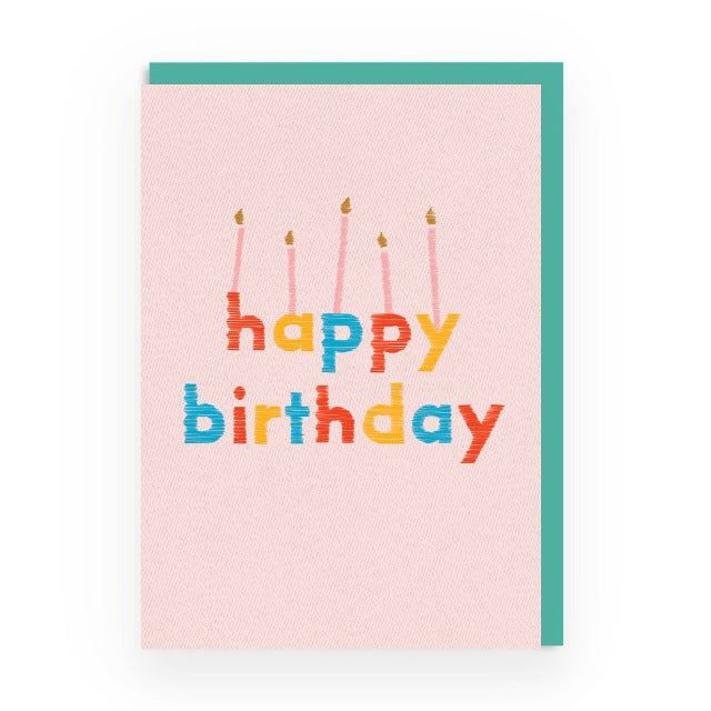 Happy Birthday Candles Greeting Card