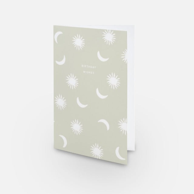 Happy Birthday Sage Green Greeting Card