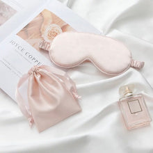 Load image into Gallery viewer, Luxury Satin Sleep Eye Mask in Pouch - Blush Pink
