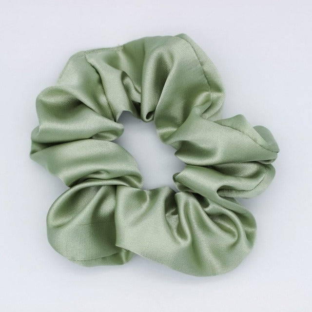 Satin Scrunchie Hair Tie - Sage Green