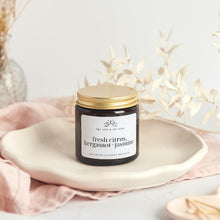 Load image into Gallery viewer, fresh citrus bergamot jasmine soy candle
