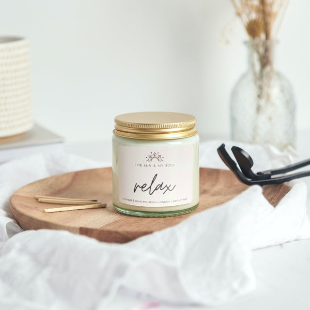 Relax - Lavender Scented Soy Candle